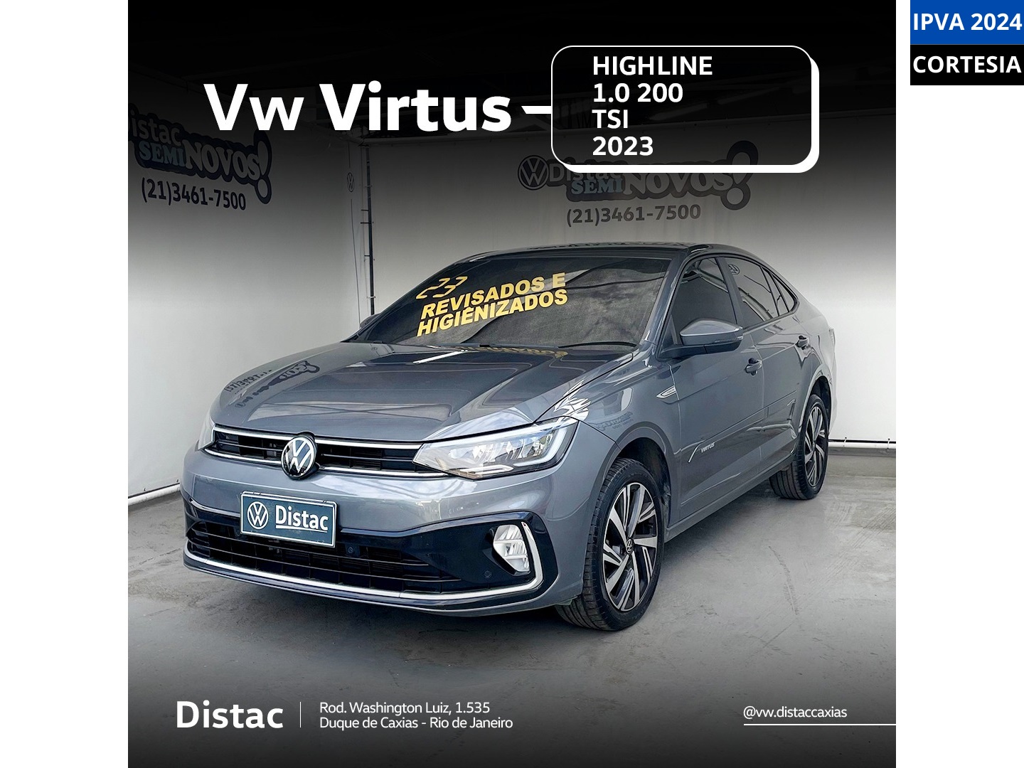 VOLKSWAGEN VIRTUS 1.0 200 TSI HIGHLINE AUTOMÁTICO