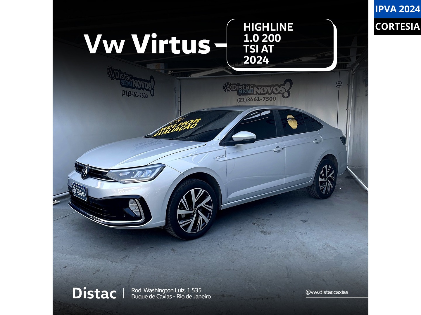 VOLKSWAGEN VIRTUS 1.0 200 TSI HIGHLINE AUTOMÁTICO