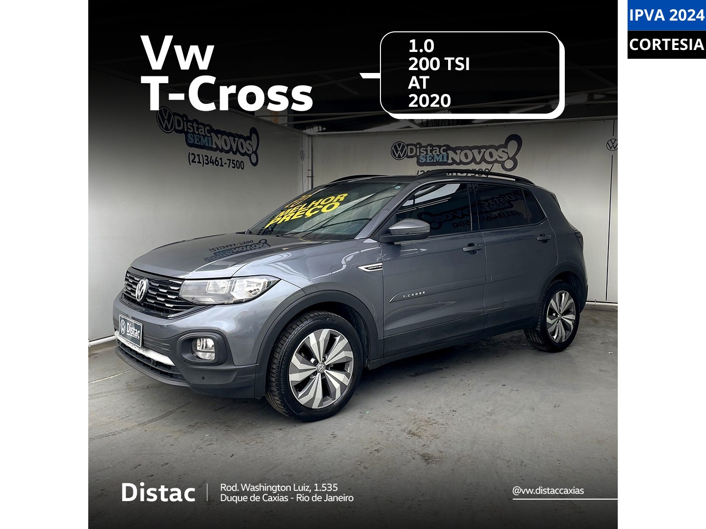 VOLKSWAGEN T-CROSS 1.0 200 TSI TOTAL FLEX COMFORTLINE AUTOMÁTICO