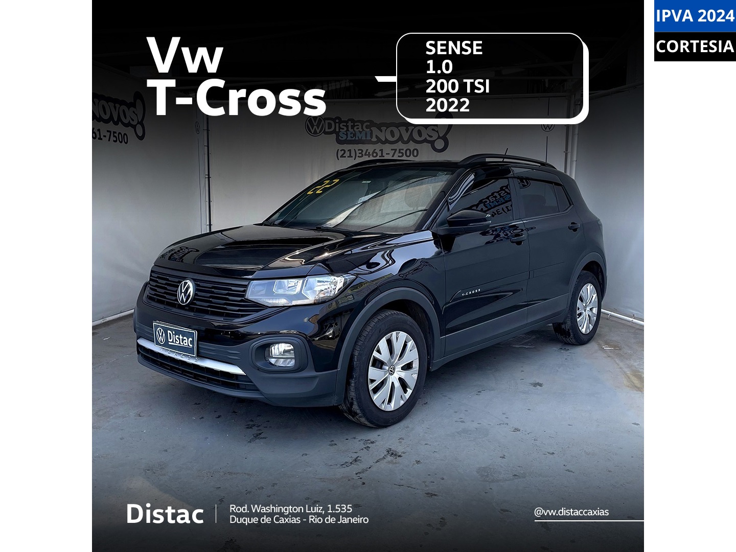 VOLKSWAGEN T-CROSS 1.0 200 TSI TOTAL FLEX SENSE AUTOMÁTICO