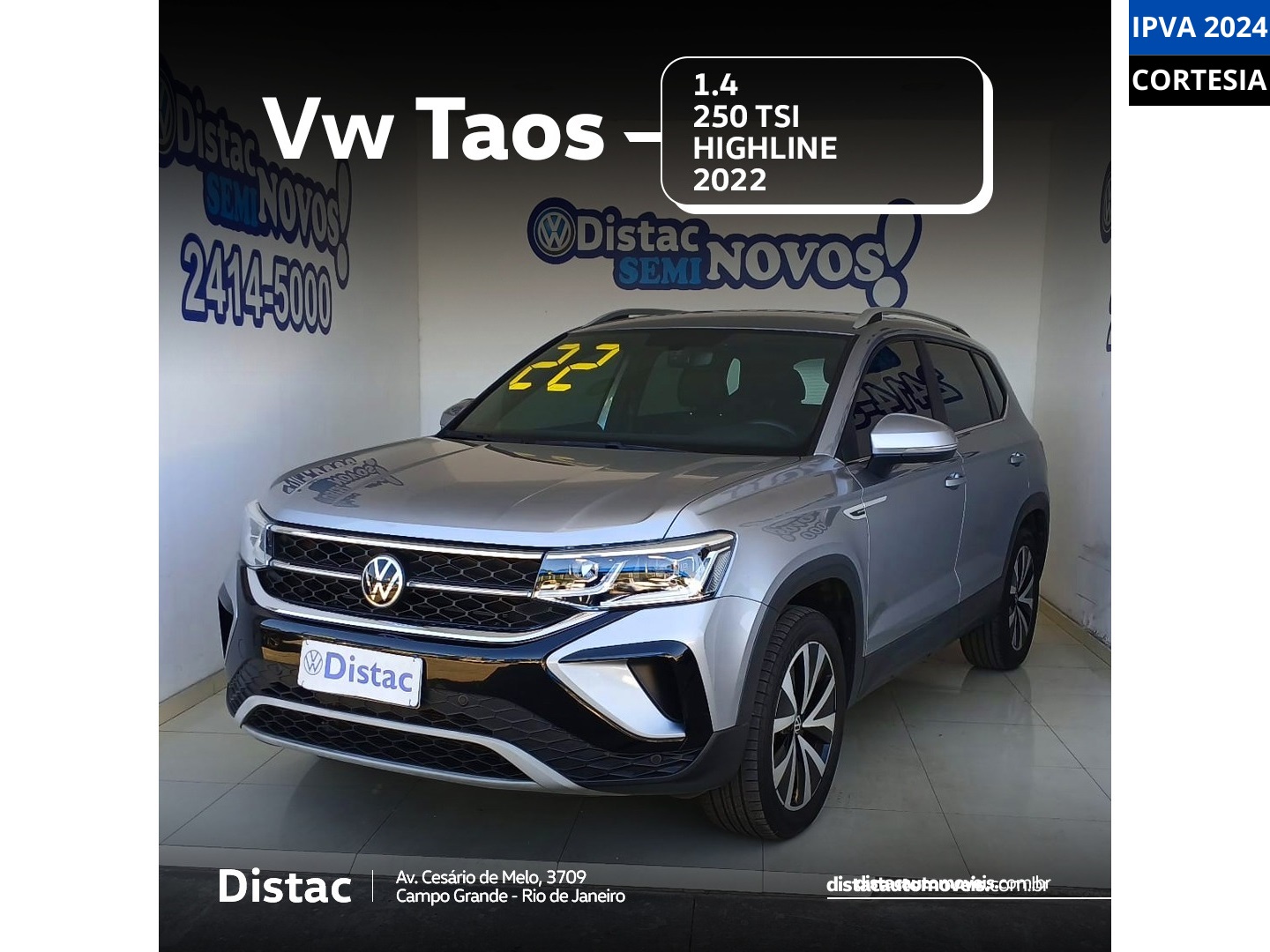 VOLKSWAGEN TAOS 1.4 250 TSI TOTAL FLEX HIGHLINE AUTOMÁTICO