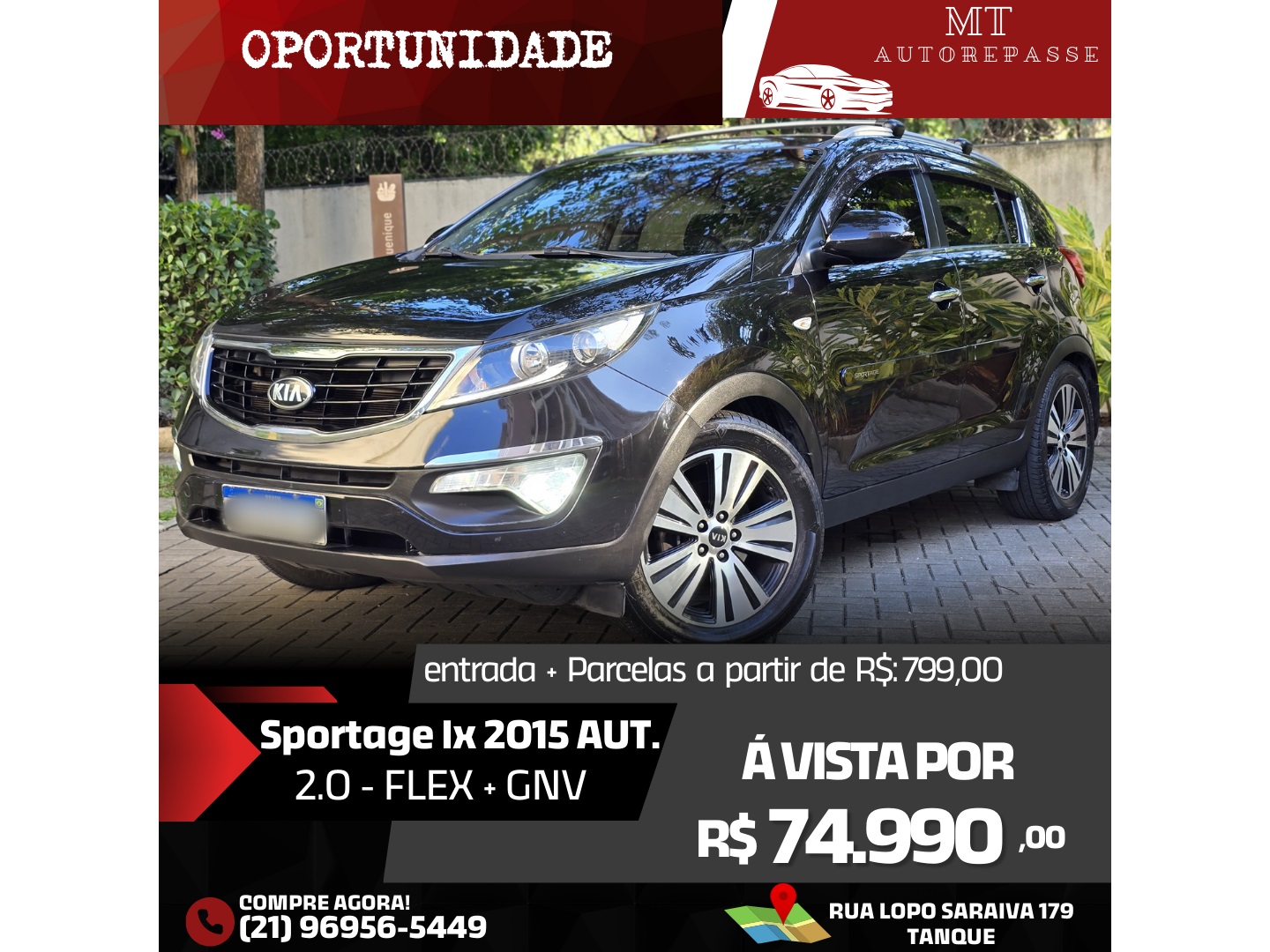 KIA SPORTAGE 2.0 LX 4X2 16V FLEX 4P AUTOMÁTICO